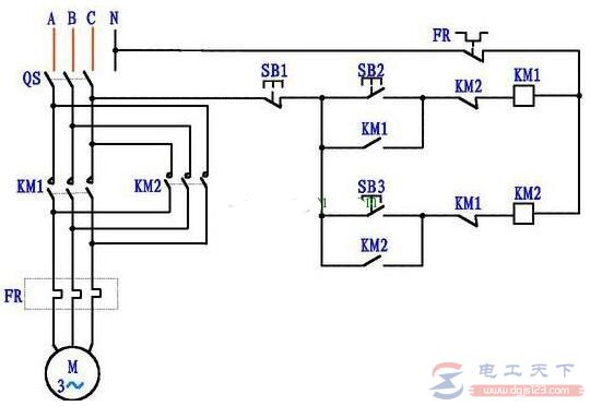 三相電機(jī)正反轉(zhuǎn)控制電路圖及原理詳解2