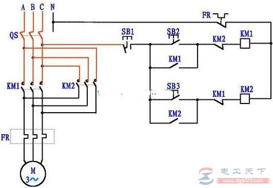 三相電機(jī)正反轉(zhuǎn)控制電路圖及原理詳解7